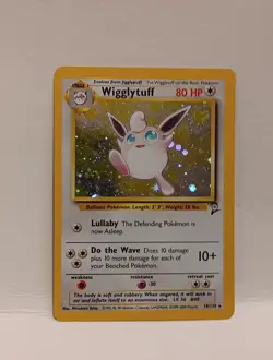 Pokemon TCG Wigglytuff 16/64 Jungle Holo EX Rare Vintage WOTC Fast Shipping - Image 1