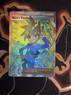 Pokemon Blue's Tactics Full Art Ultra Rare Trainer Holo 231/236 Sm-Unified Minds - Image 1