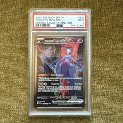Pokemon 2025 Team Rocket's Mewtwo ex 231/182 SIR Destined Rivals PSA 9 🚀 - Image 1
