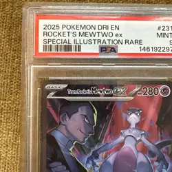 Pokemon 2025 Team Rocket's Mewtwo ex 231/182 SIR Destined Rivals PSA 9 🚀 - Image 5