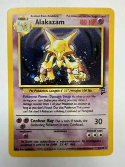 Pokemon Alakazam Base Set 2 1/130 Holo Rare - Image 1