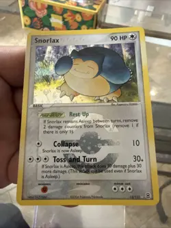Pokemon TCG Snorlax Holo Rare FireRed & LeafGreen 15/112 NM Condition - Image 1