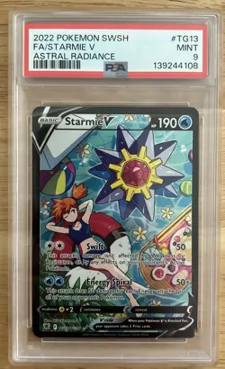 2022 Pokemon SWSH Astral Radiance Starmie V TG13/TG30 Full Art PSA 9 - Image 1