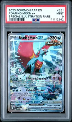 Roaring Moon EX 251/182 Special Illustration Rare Pokemon PSA 9 *242 - Image 1