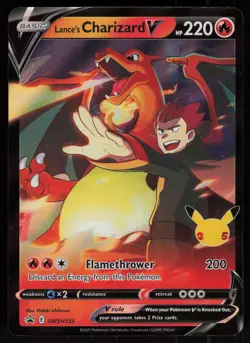 Lance's Charizard V SWSH133 Promo SWSH Black Star Pokemon - Image 1