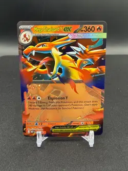 Pokemon TCG Mega Charizard Y ex 030 Mega Evolution Black Star Promo - Image 1