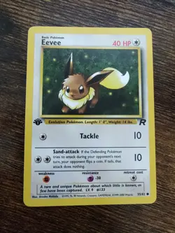 Eevee 55/82 1st Edition Team Rocket Non Holo Pokemon Card - Image 1