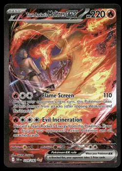 Pokemon Cards Team Rocket's Moltres ex 229/182 Destined Rivals NM *2 - Image 1
