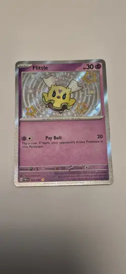 Flittle 164/091 Paldean Fates Holo Shiny Rare Pokemon Card English NM - Image 1
