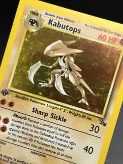KABUTOPS Pokemon Card - WOTC - 1st Edition - Fossil - 9/62 - HOLO - NM (B) - Image 5