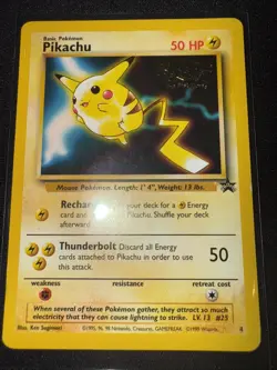 Pikachu Pokemon The First Movie Kids WB Promo 4 WoTC Black Star Stamped Card LP - Image 1