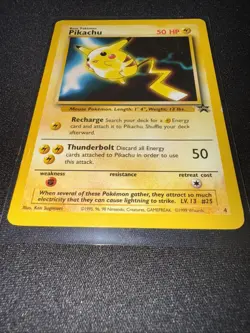 Pikachu Pokemon The First Movie Kids WB Promo 4 WoTC Black Star Stamped Card LP - Image 3