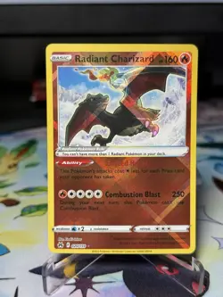 Pokemon TCG Radiant Charizard Crown Zenith Holo Card 020/159 NM Condition - Image 1