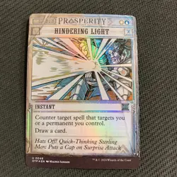 Hindering Light 0046 MTG: Outlaws of Thunder Junction: Breaking News Near Mint - Image 1