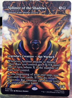 Splinter of the Shadows Ashcoat of the Shadow Swarm Borderless 0006 NM Ships Now - Image 1