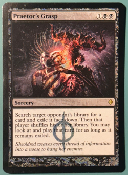 MTG FOIL Praetor's Grasp - First Edition New Phyrexia NPH - LP - Image 1