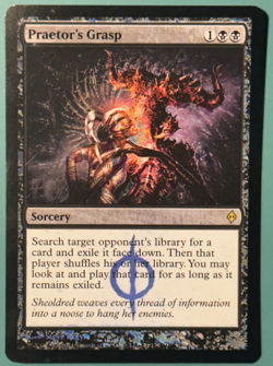 MTG FOIL Praetor's Grasp - First Edition New Phyrexia NPH - LP - Image 2
