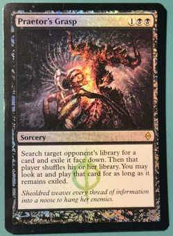 MTG FOIL Praetor's Grasp - First Edition New Phyrexia NPH - LP - Image 3