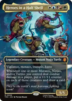 Heroes in a Half Shell - Foil - Borderless Light Play, English Magic the Gatheri - Image 1