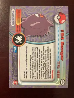 Gengar #94 Topps Pokemon Blue Logo Non-Holo 1999 Series 1 TV Card - Image 2