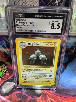Magneton 9/102, Base Set Unlimited Holo 1999 - CGC 8.5 NM/MINT+ Pokemon Card 🧲 - Image 1