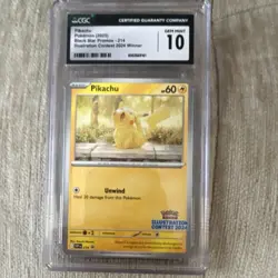 Pokemon Pikachu Black Star Promo #214 CGC 10 Illustration Contest 2024 Winner - Image 1