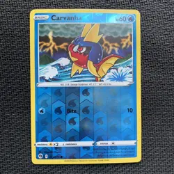 Pokemon TCG Champion's Path Carvanha Reverse Holo 011/073 Near Mint (NM) Common - Image 1