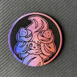 Alcremie Jumbo 2" Inch Coin Pink Holo Pokemon TCG Coin Advent Calendar 2025 - Image 1