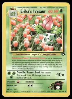 Pokemon Tcg Erika's Ivysaur #41 Pokemon Gym Challenge MP - Image 1