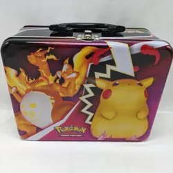 **EMPTY TIN** Pokemon Spring 2020 Collector's Chest Pikachu Mega Charizard Tin - Image 1