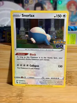 SNORLAX 055/078 Pokemon GO Cosmos Holo Rare Promo Pokemon TCG Near Mint - Image 1