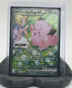 Pokemon Lillie's Clefairy ex - 184/159 - SV09: Journey Together Full Art SIR - Image 1