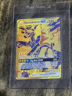 Pokemon TCG Pikachu & Zekrom GX SM248 Holo Tag Team - Image 1