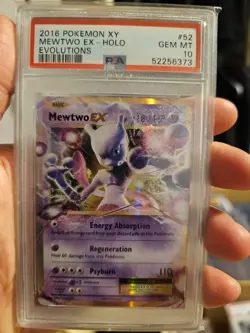 Pokemon 2016 XY Evolutions 52/108 MEWTWO EX PSA 10 GEM MINT - Image 1