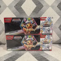 LOT OF 2 - Pokemon Prismatic Evolutions Surprise Box & Booster Bundle Sams Club - Image 1