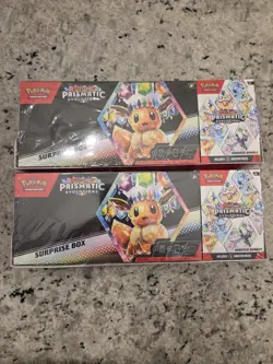 TWO Sam’s Club Pokemon Prismatic Evolutions Surprise Box & Booster Bundle - Image 1