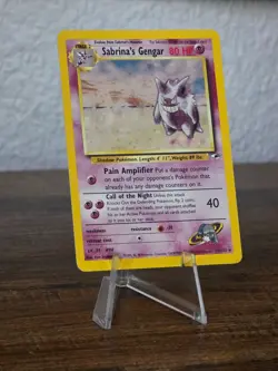 Excellent Pokemon TCG Sabrina's Gengar Gym Heroes 14/132 Holo Unlimited W Swirl - Image 2