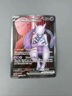 Pokemon Team Rocket'sMewtwo EX FullArt Ultra Rare Destined Rivals 213/182 MINT🔥 - Image 1
