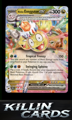 Alolan Exeggutor ex - 133/191 133/191 Pokemon Double Rare SV08: Surging Sparks C - Image 1