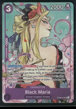 Black Maria One Piece Promotion Cards Super Rare tcg #OP08-074 - Image 1
