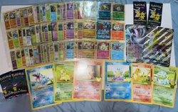 Pokemon Card Lot (324) Modern/Vintage Mix, Holloween packs (4) & Jumbos (8) - Image 1