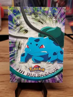 Bulbasaur Topps Pokemon Card 1 #01 Blue Logo TV Animation Edition Series NM - Image 1