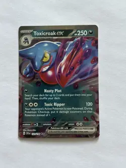 Toxicroak EX 131/198 Scarlet & Violet Base Double Rare Holo Pokemon TCG Card - Image 1