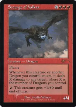 Scourge of Valkas (Retro Frame) - Secret Lair Drop Series (SLD) Foil Magicon MTG - Image 1