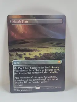 MTG Marsh Flats (Borderless) 0110 Tarkir: Dragonstorm Special Guest M/NM - Image 1