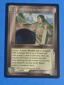 Middle Earth CCG 1995 - PALANTIR OF ORTHANC - BLACK BORDER -NON PLAYED - Image 1