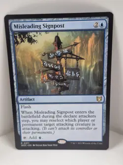 MTG Misleading Signpost Commander: Wilds of Eldraine 0011 NM Rare - Image 1