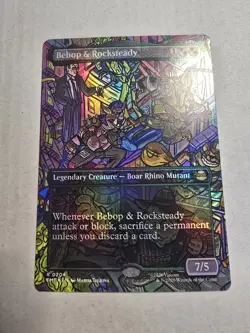 Bebop & Rocksteady (Borderless) #204 (Foil) (NM) TMT Magic MTG - Image 1