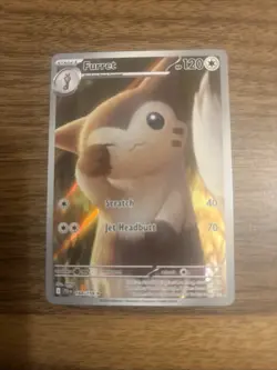 Pokemon TCG Furret 168/159 SV09: Journey Together Illustration Rare Card - NM - Image 1