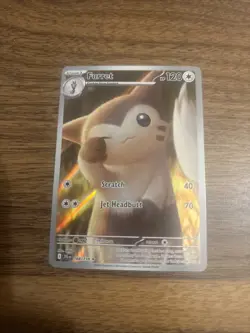 Pokemon TCG Furret 168/159 SV09: Journey Together Illustration Rare Card - NM - Image 2
